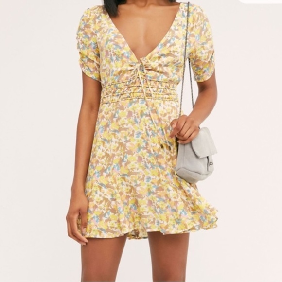 Free People Dresses & Skirts - Free People Forget Me Not Mini Smocked Dress NWT